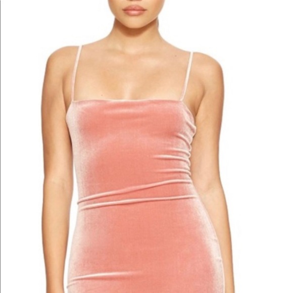 Velvet pink mini dress - Picture 4 of 4